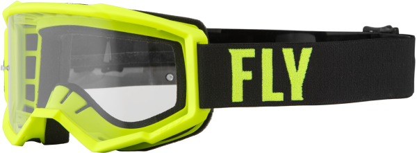 FLY RACING - FOCUS GOGGLE HI-VIS/BLACK W/ CLEAR LENS - Image 1