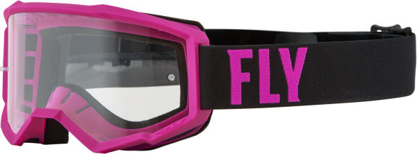 FLY RACING - FOCUS GOGGLE PINK/BLACK W/ CLEAR LENS - Image 1