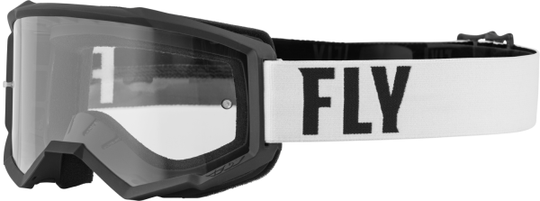 FLY RACING - FOCUS GOGGLE WHITE/BLACK W/ CLEAR LENS - Image 1