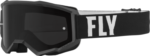 FLY RACING - FOCUS SAND GOGGLE BLACK/WHITE W/ DARK SMOKE LENS - Image 1