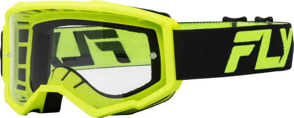 FLY RACING - FOCUS GOGGLE BLACK/HI-VIS W/ CLEAR LENS - Image 1