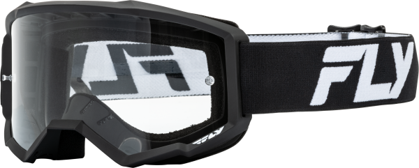 FLY RACING - FOCUS GOGGLE BLACK/WHITE W/ CLEAR LENS - Image 1