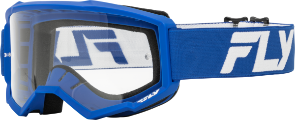 FLY RACING - FOCUS GOGGLE BLUE/WHITE W/ CLEAR LENS - Image 1