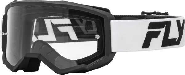 FLY RACING - FOCUS GOGGLE WHITE/BLACK W/ CLEAR LENS - Image 1