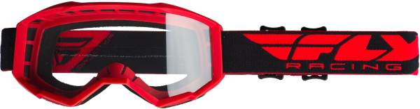 FLY RACING - YOUTH FOCUS GOGGLE RED W/CLEAR LENS - Image 1