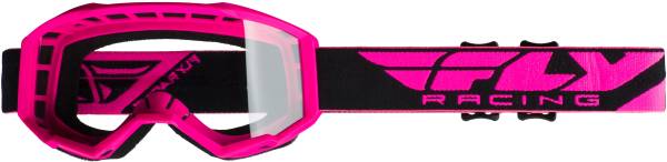 FLY RACING - YOUTH FOCUS GOGGLE PINK W/CLEAR LENS - Image 1