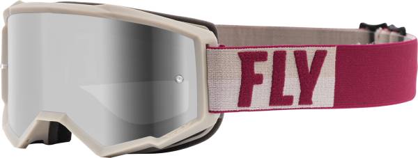 FLY RACING - ZONE GOGGLE STONE/BERRY W/SILVER MIR/SMOKE LENS W/POST - Image 1