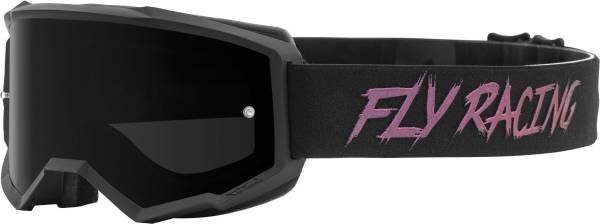 FLY RACING - ZONE GOGGLE BLACK/FUSION W/DARK SMOKE LENS W/POST - Image 1