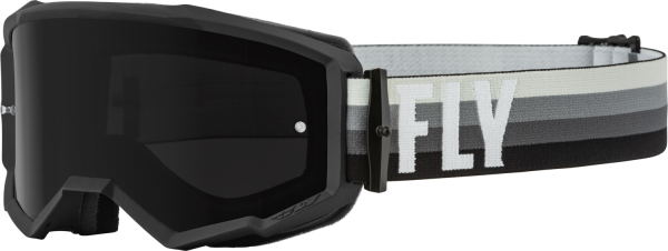 FLY RACING - ZONE GOGGLE BLACK/GREY W/ DARK SMOKE LENS - Image 1