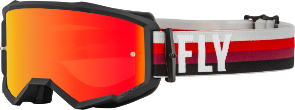 FLY RACING - ZONE GOGGLE BLACK/RED W/ RED MIRROR/AMBER LENS - Image 1