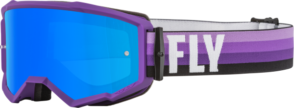 FLY RACING - ZONE GOGGLE PURPLE/BLACK W/ SKY BLUE MIRROR/SMOKE LENS - Image 1