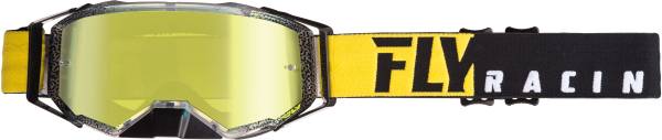 FLY RACING - ZONE PRO GOGGLE BLACK/YELLOW W/GOLD MIRROR LENS W/POST - Image 1