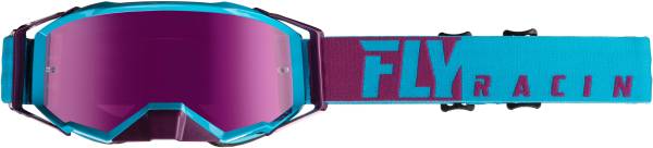 FLY RACING - ZONE PRO GOGGLE BLUE/PORT W/PINK MIRROR LENS W/POST - Image 1