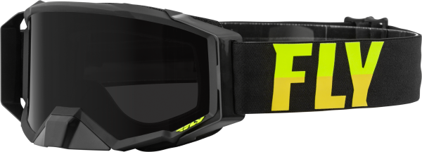 FLY RACING - ZONE PRO W/C GOGGLE BLK/HI-VIS W/DARK SMOKE POLAR HYDRO LENS - Image 1