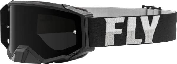 FLY RACING - ZONE PRO GOGGLE BLACK/WHITE W/DARK SMOKE LENS W/POST - Image 1