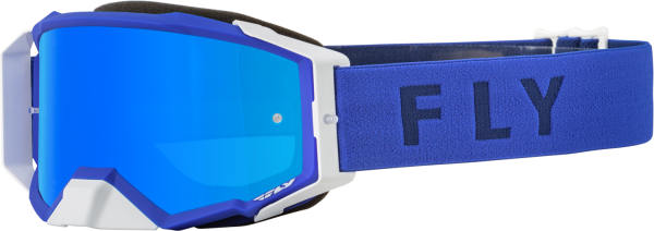 FLY RACING - ZONE PRO GOGGLE BLUE W/ SKY BLUE MIRROR/SMOKE LENS - Image 1