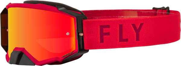 FLY RACING - ZONE PRO GOGGLE RED W/ RED MIRROR/AMBER LENS - Image 1