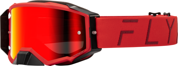 FLY RACING - ZONE PRO GOGGLE RED W/ RED MIRROR/SMOKE LENS - Image 1