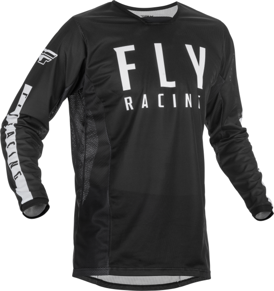 FLY RACING - YOUTH KINETIC MESH JERSEY BLACK/WHITE YX - Image 1