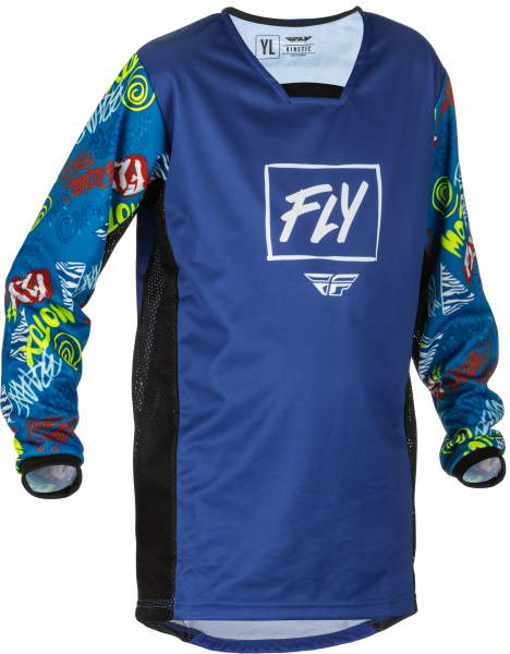 FLY RACING - YOUTH KINETIC REBEL JERSEY BLUE/LIGHT BLUE YL - Image 1