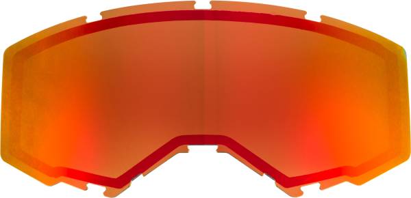 FLY RACING - DUAL LENS W/O VENTS ADULT RED MIRROR/BROWN - Image 1