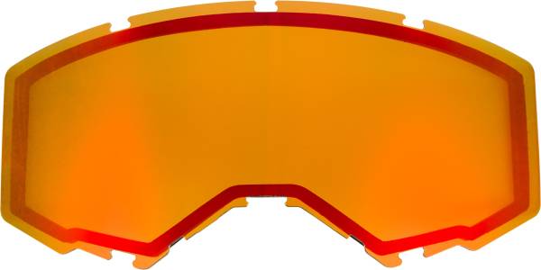 FLY RACING - DUAL LENS W/O VENTS ADULT RED MIRROR/AMBER - Image 1