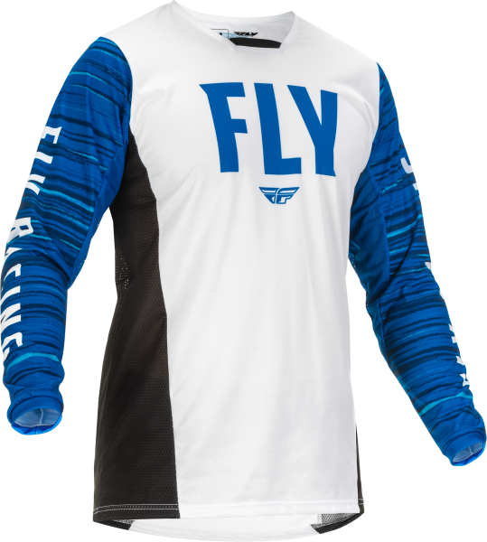 FLY RACING - KINETIC WAVE JERSEY WHITE/BLUE 2X - Image 1