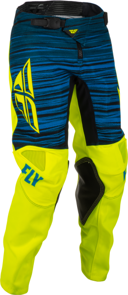 FLY RACING - YOUTH KINETIC WAVE PANTS HI-VIS/BLUE SZ 18 - Image 1