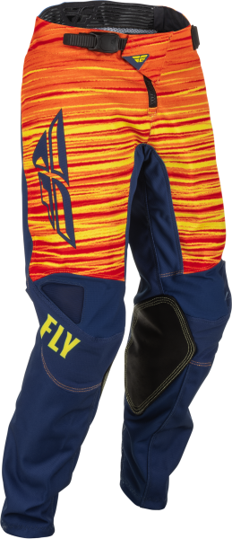 FLY RACING - YOUTH KINETIC WAVE PANTS NAVY/YELLOW/RED SZ 18 - Image 1