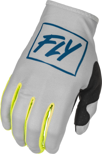 FLY RACING - YOUTH LITE GLOVES GREY/TEAL/HI-VIS YL - Image 1