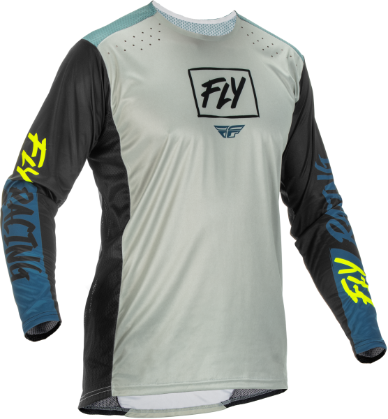 FLY RACING - LITE JERSEY GREY/TEAL/HI-VIS 2X - Image 1