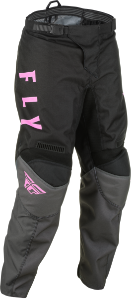 FLY RACING - YOUTH F-16 PANTS GREY/BLACK/PINK SZ 18 - Image 1