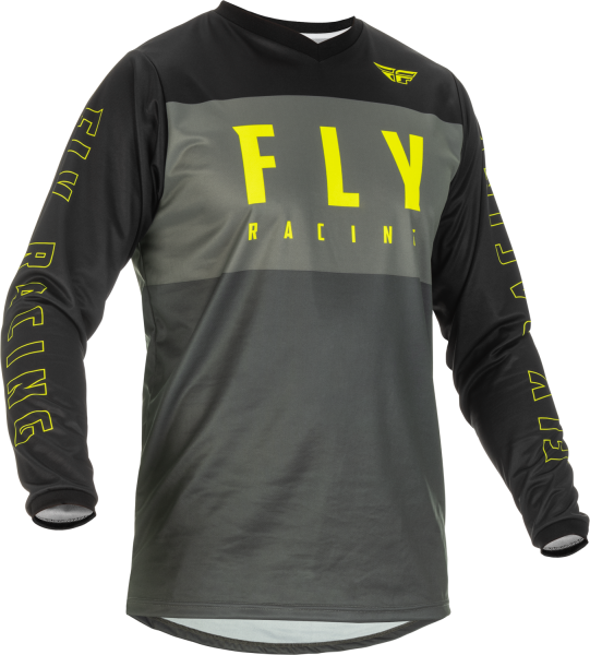 FLY RACING - YOUTH F-16 JERSEY GREY/BLACK/HI-VIS YX - Image 1