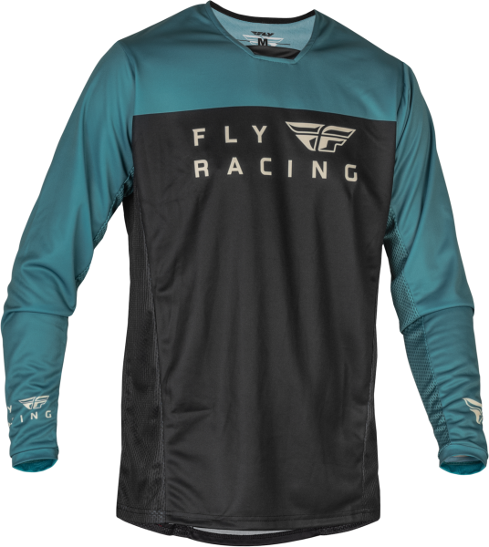 FLY RACING - RADIUM JERSEY BLACK/EVERGREEN/SAND 2X - Image 1