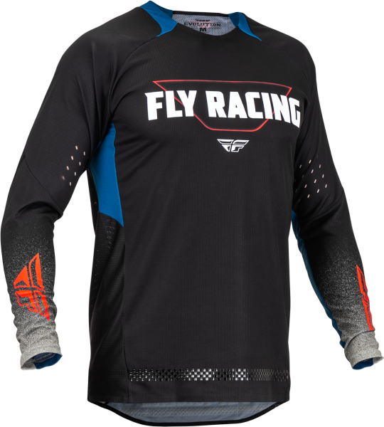 FLY RACING - EVOLUTION DST JERSEY BLACK/GREY/BLUE 2X - Image 1