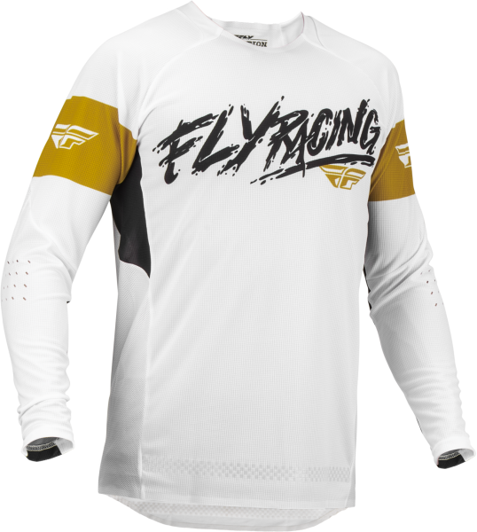 FLY RACING - EVOLUTION DST L.E. BRAZEN JERSEY WHITE/GOLD/BLACK 2X - Image 1