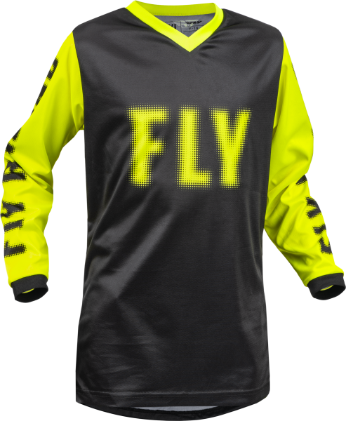 FLY RACING - YOUTH F-16 JERSEY BLACK/HI-VIS YL - Image 1