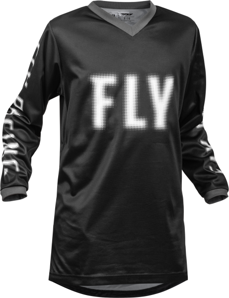 FLY RACING - YOUTH F-16 JERSEY BLACK/WHITE YL - Image 1