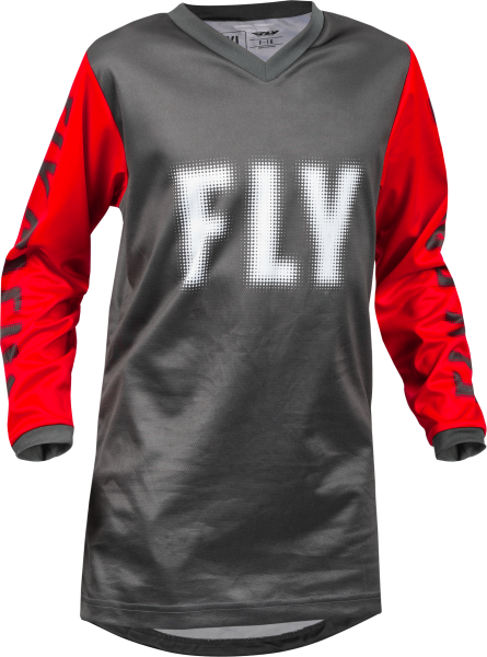 FLY RACING - YOUTH F-16 JERSEY GREY/RED YL - Image 1