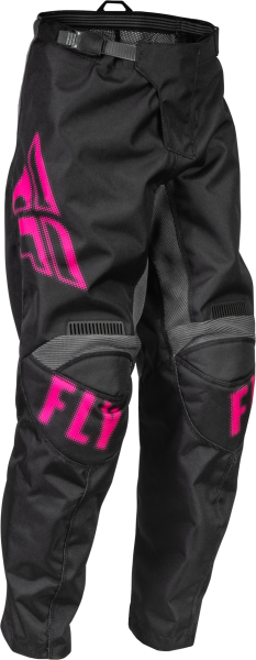 FLY RACING - YOUTH F-16 PANTS BLACK/PINK SZ 18 - Image 1