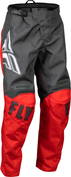 FLY RACING - YOUTH F-16 PANTS GREY/RED SZ 18 - Image 1