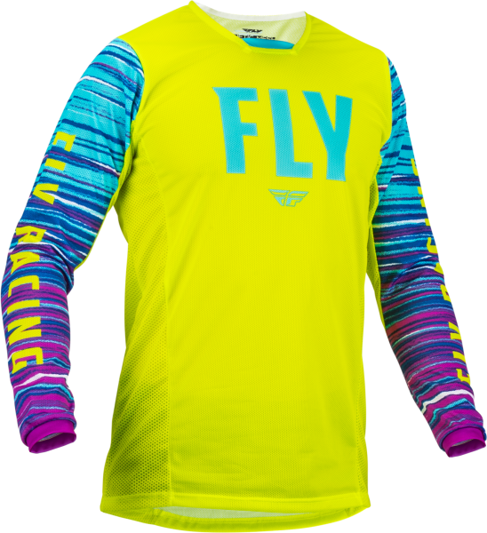 FLY RACING - KINETIC MESH L.E. JERSEY HI-VIS/BLUE/MAGENTA 2X - Image 1