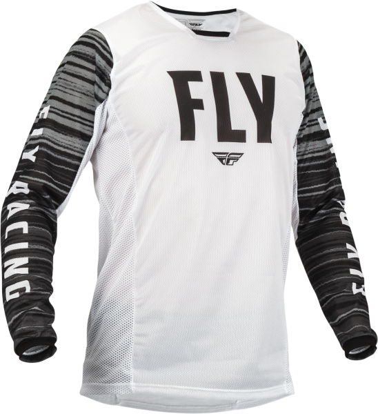 FLY RACING - KINETIC MESH JERSEY WHITE/BLACK/GREY 2X - Image 1