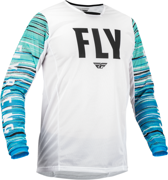 FLY RACING - KINETIC MESH JERSEY WHITE/BLUE/MINT 2X - Image 1