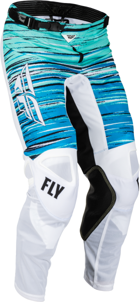 FLY RACING - KINETIC MESH PANTS WHITE/BLUE/MINT SZ 28 - Image 1