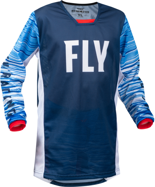 FLY RACING - YOUTH KINETIC MESH JERSEY RED/WHITE/BLUE YL - Image 1