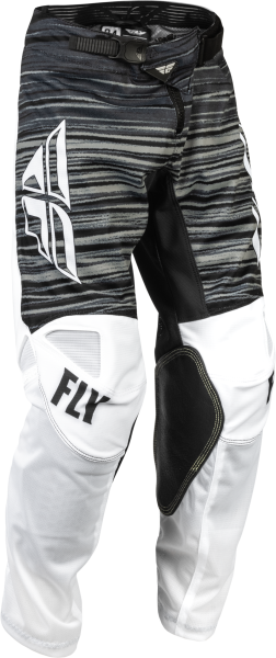 FLY RACING - YOUTH KINETIC MESH PANTS BLACK/WHITE/GREY SZ 22 - Image 1