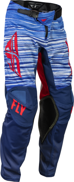 FLY RACING - YOUTH KINETIC MESH PANTS RED/WHITE/BLUE SZ 22 - Image 1