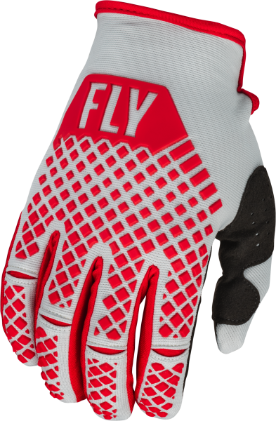 FLY RACING - YOUTH KINETIC GLOVES RED/GREY YL - Image 1