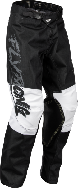 FLY RACING - YOUTH KINETIC KHAOS PANTS GREY/BLACK/WHITE SZ 18 - Image 1